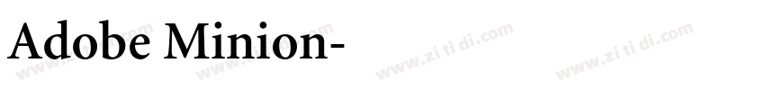 Adobe Minion字体转换